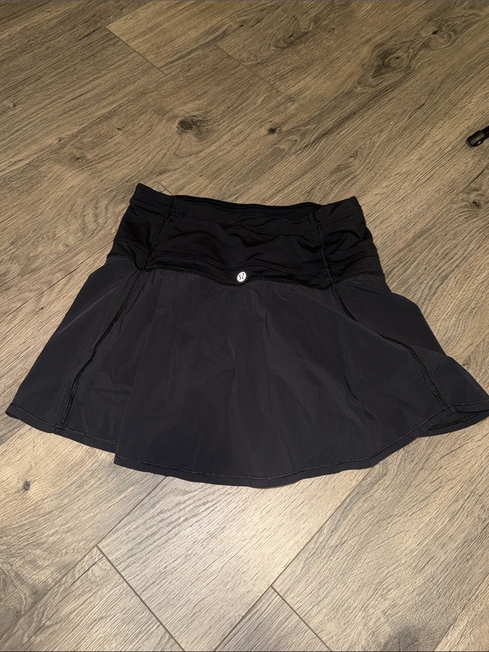 lululemon athletica black flared skater athletic skort
